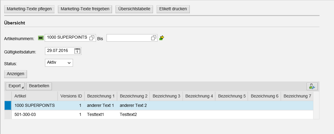 Verschiedene Marketingtexte vergleichen