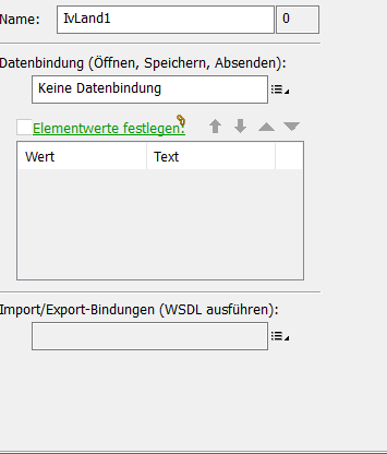 Datenbindung anlegen