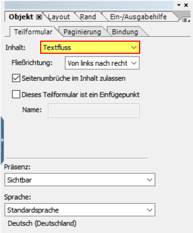 Einrückung nach Seitenumbruch fehlerhaft