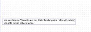 Beispiel Feld im Fließtext