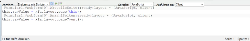 JavaScript: Seitenzahlen ermitteln
