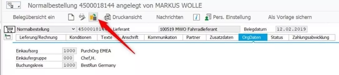 SAP Bestellung