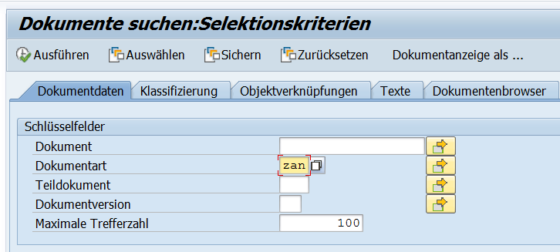 SAP Dokumentenmanagement – Ein Kurzes Beispiel