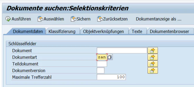 SAP Dokumentenmanagement