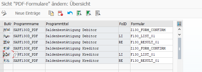 Saldenbestätigung auf Adobe Forms umstellen