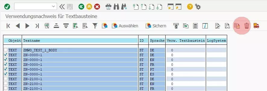 SO10 Texte transportieren