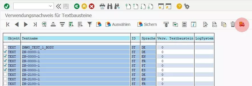 SO10 Texte transportieren