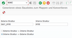 Mapping für BAPI Strukturen generieren