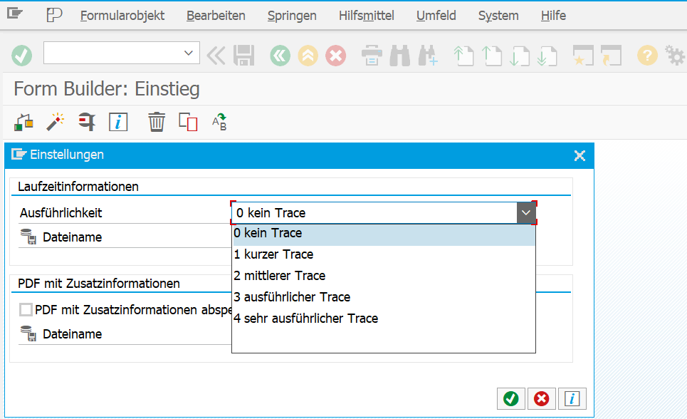 Adobe-Trace in der Transaktion SFP