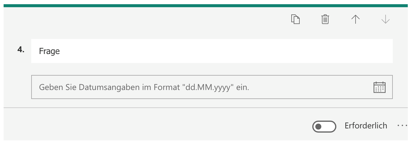 Ansicht Datumsfrage