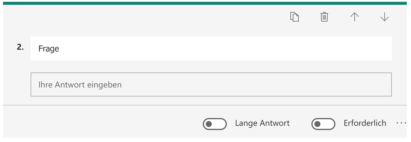 Ansicht Textfrage