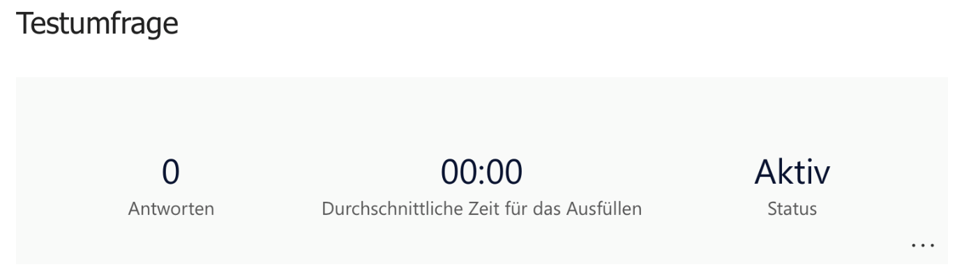 Überblick Registerkarte Antworten bei Microsoft Forms