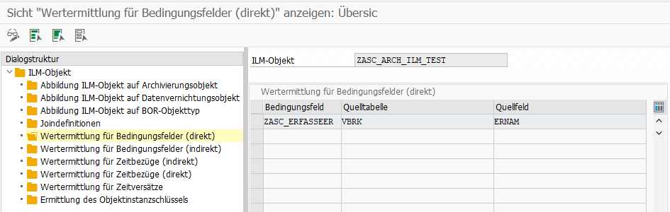 Transaktion IRM_CUST - Wertermittlung für Bedingungsfelder definieren