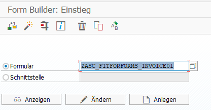 Abb. 11 - Einstiegsmaske des Formbuilder (SFP)