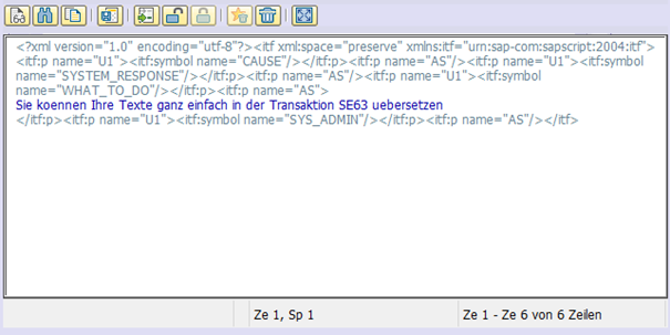 Abb. 10: Zieltext in Zielsprache ausgeben (Teil 1)