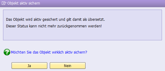 Abb. 13: Objekt aktiv sichern 