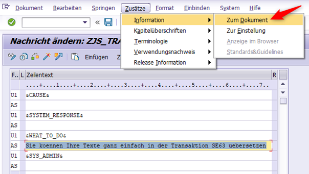 Abb. 4: Langtexteditor öffnen 