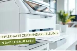 Fehlerhafte Zeichen Darstellung